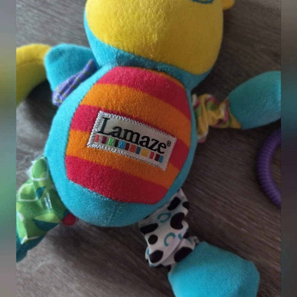 Lamaze Colorful Monkey Clip-On Plush Toy Plush Baby Ring Link Clip Rattle